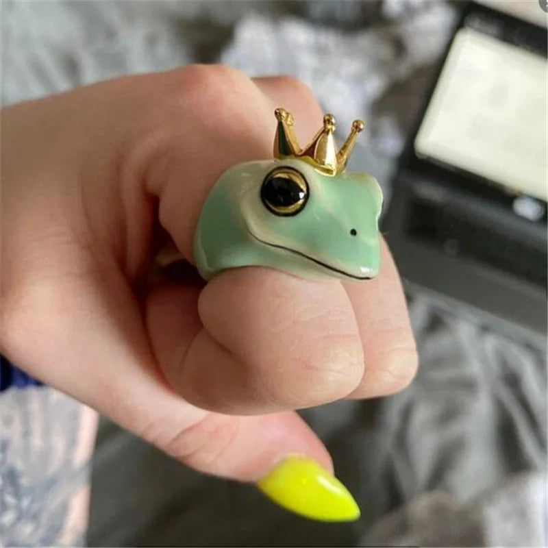 Cute Frog Ring – Unisex Animal Adjustable Statement Ring