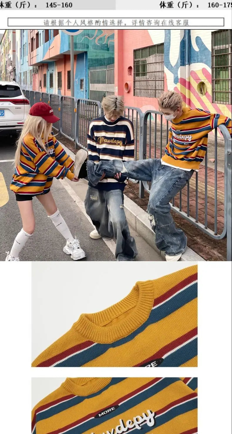 Urban Harmony Striped Pullover