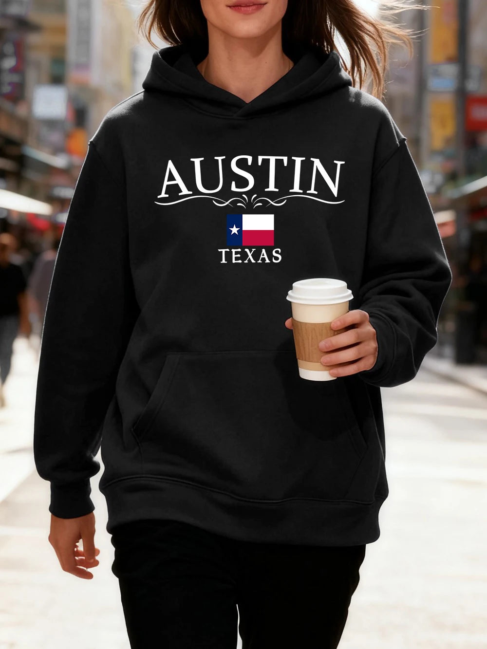 1845 Texas Austin Fleece Warm Hoodies