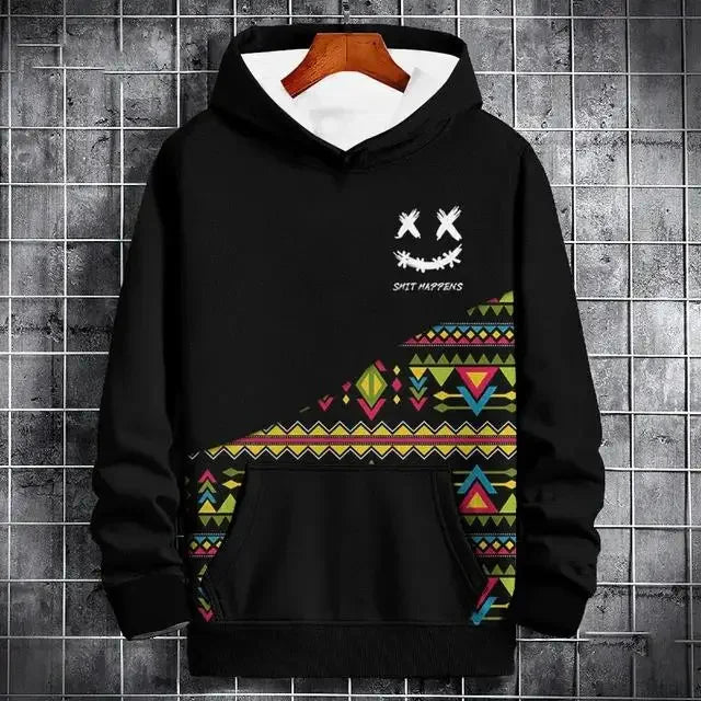 Imessage Print Oversized Hoodie Unisex Streetwear Sweatshirt For Men Women
