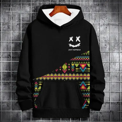 Imessage Print Oversized Hoodie Unisex Streetwear Sweatshirt For Men Women