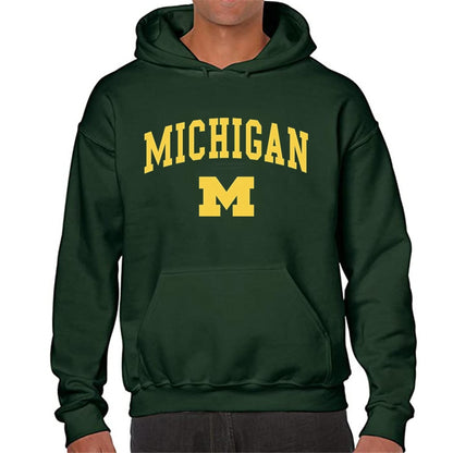 Michigan University Hoodie – Hip Hop Fleece Streetwear Unisex Pullover