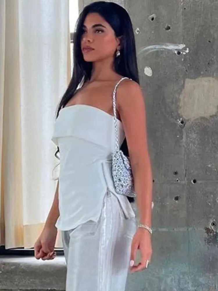 Off Shoulder Backless Sleeveless Tube Top For Women