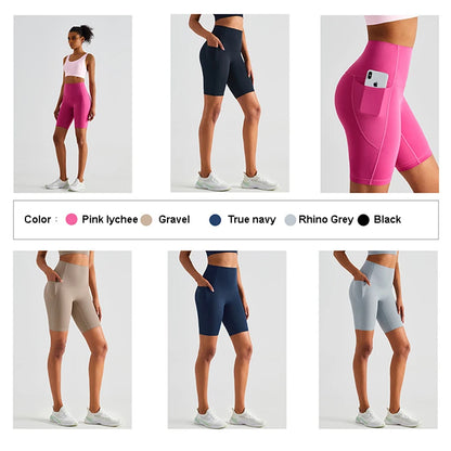 High Waist Women Solid Color Soft Workout Gym Sports Short