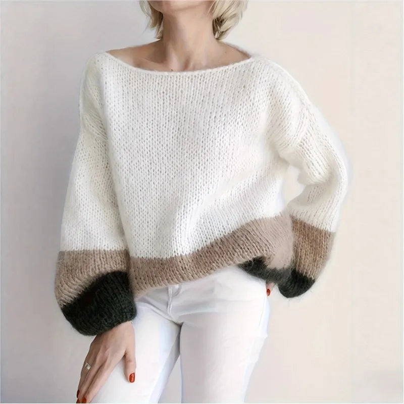 Square Blocks Designer Elegant Warm Sweaters For Women