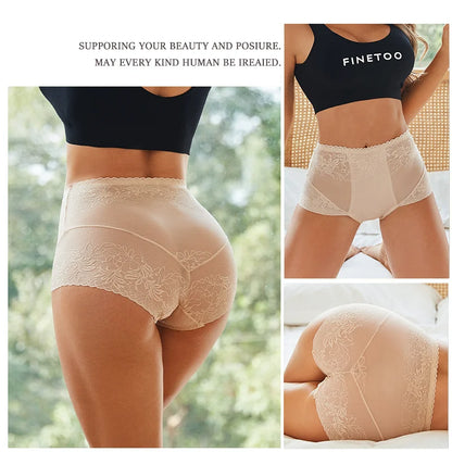 Effortless Comfort: High-Waist Floral Lace Briefs