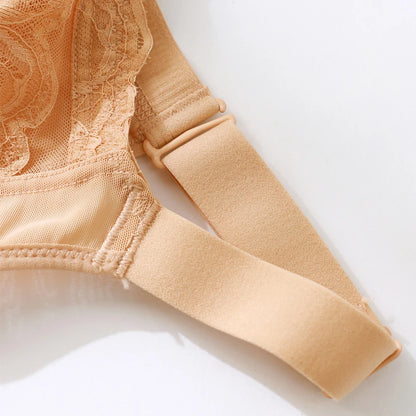 Timeless Ease: Full-Coverage Wire-Free Lace Bra