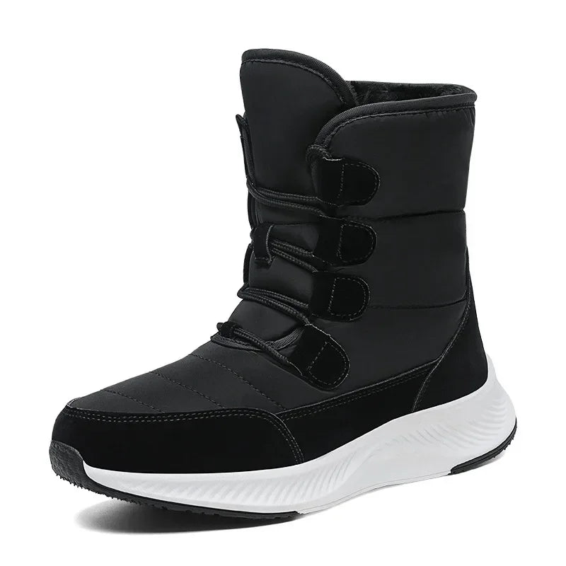 Cozy White Plush Snow Boots for Women | 2025 Winter Non-Slip Platform Boots