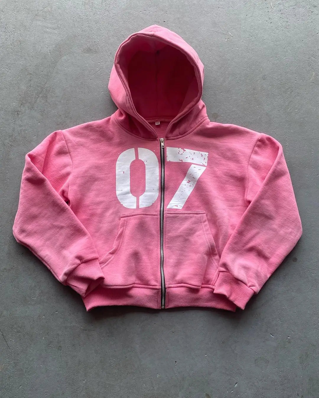 Pink Life Style Perfection Printed Oversized Hoodie