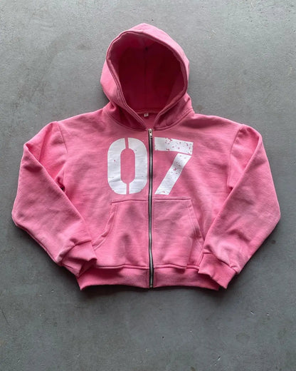 Pink Life Style Perfection Printed Oversized Hoodies