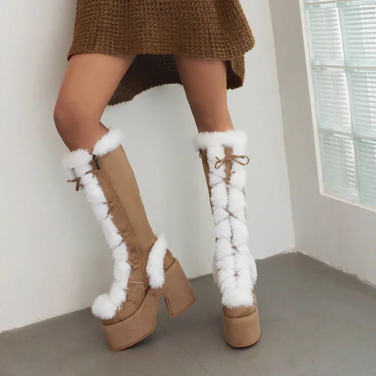 New Winter Style Warm Platform Heel Women Boots