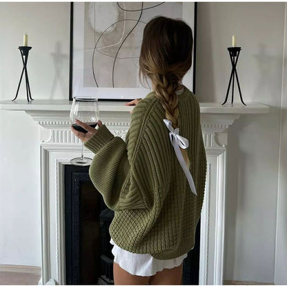 Cozy Comfort: Oversized O Neck Sweater