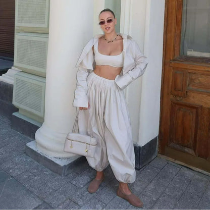 Casual Woolen Loose Pants