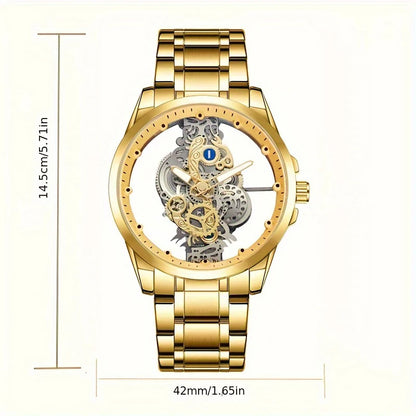 Super Creative Half Transparent Quartz Men Watches