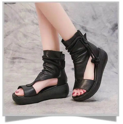 Summer Retro Gladiator Wedge Sandals for Women