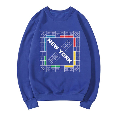 Basic Style Classic New York Printed Cool Sweatshirts