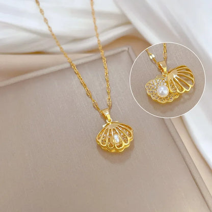 Heart Shaped All Pearl Necklace