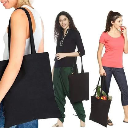 Flower Pattern Canvas Shopper Bags