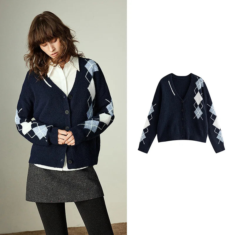 Geometrical Pattern New Women Wool Sweaters