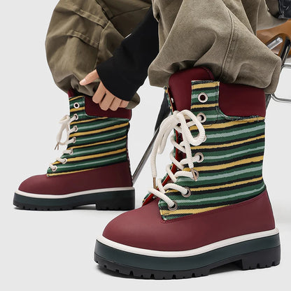 Womens Men Increased Strong Outsole Toe Boots