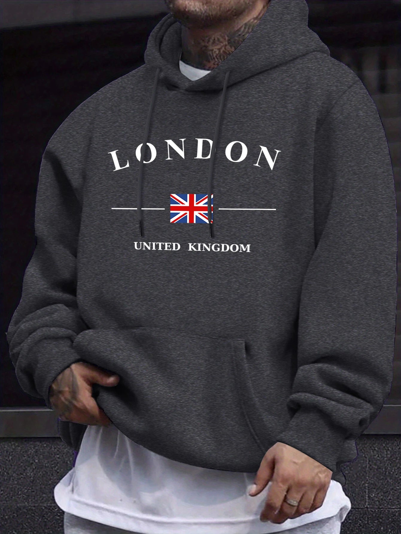 London Letter Flag Printed Crop Top