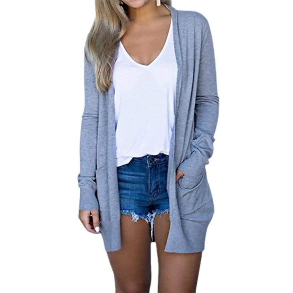 Casual Long Pocket Cardigan Sweater