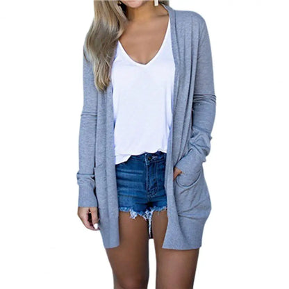 Casual Long Pocket Cardigan Sweater
