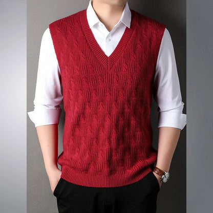 Top Grade Sleeveless Sweater Vest V Neck Fashion For Men