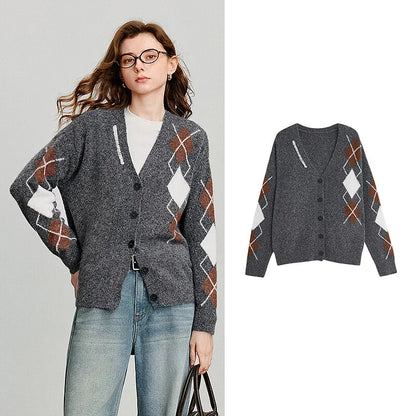 Geometrical Pattern New Women Wool Sweaters