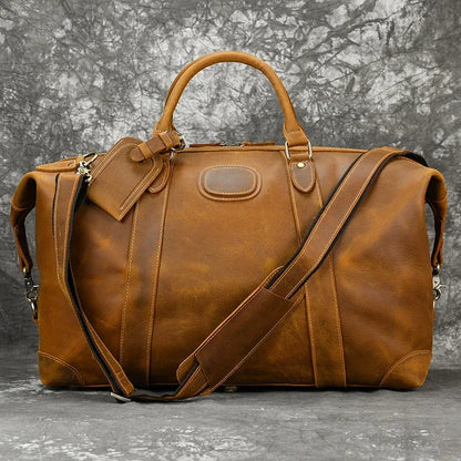 New Retro Large Capacity Genuine Leather Square Bags