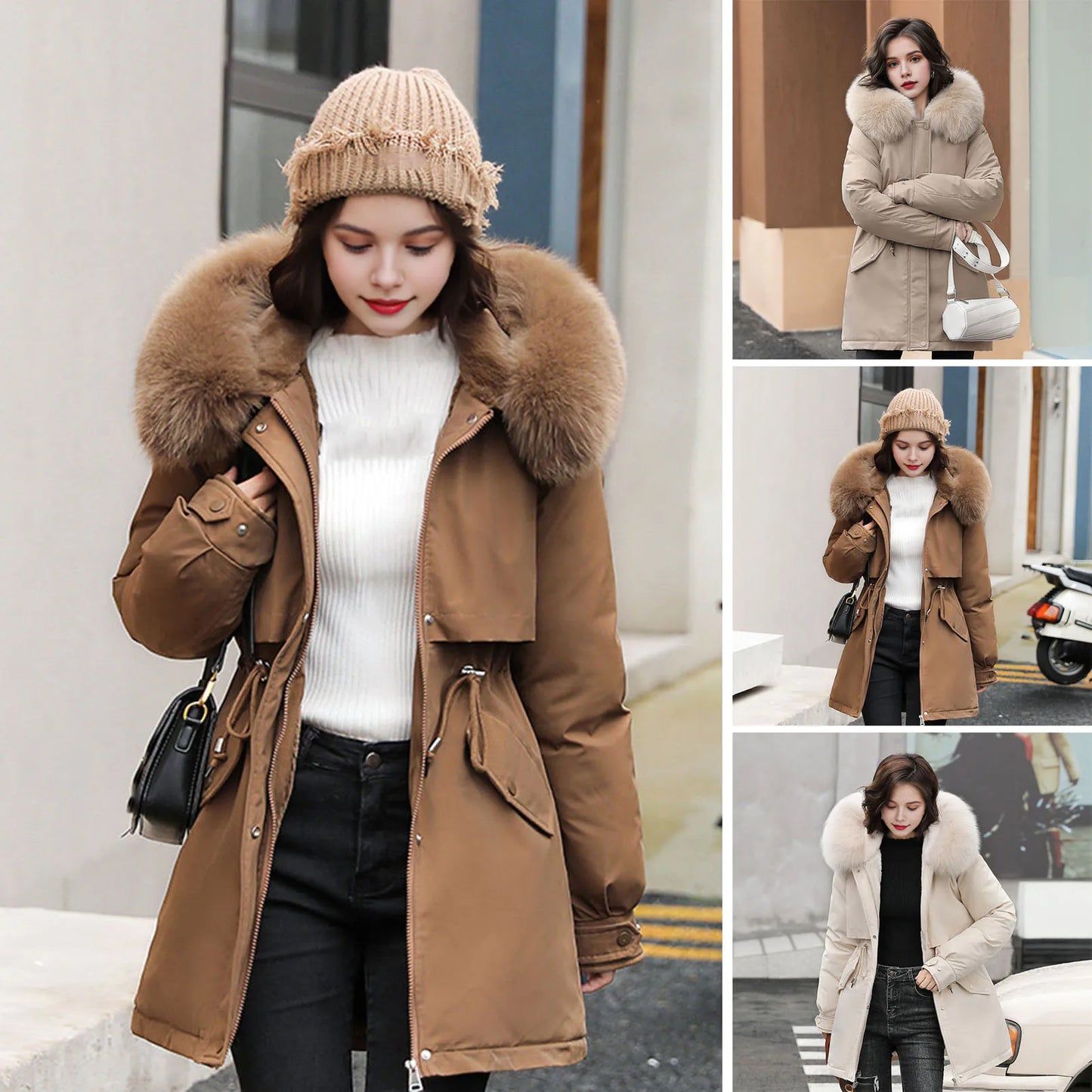 Winter Woolen Coat For Women Casual Windproof Outerwear Cozy Autumn Jacket Fashionable Clothing