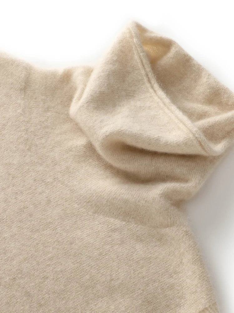Women S Off Shoulder Turtleneck Sweater Sexy Patchwork Knit Pullover Long Sleeve Loose Fit Winter Fashion Top