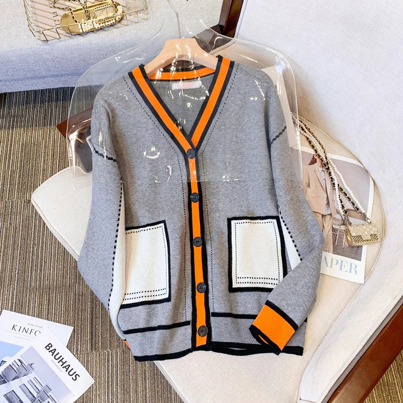 Street Style Edit - The Contrast Trim Cardigan Outfit Idea
