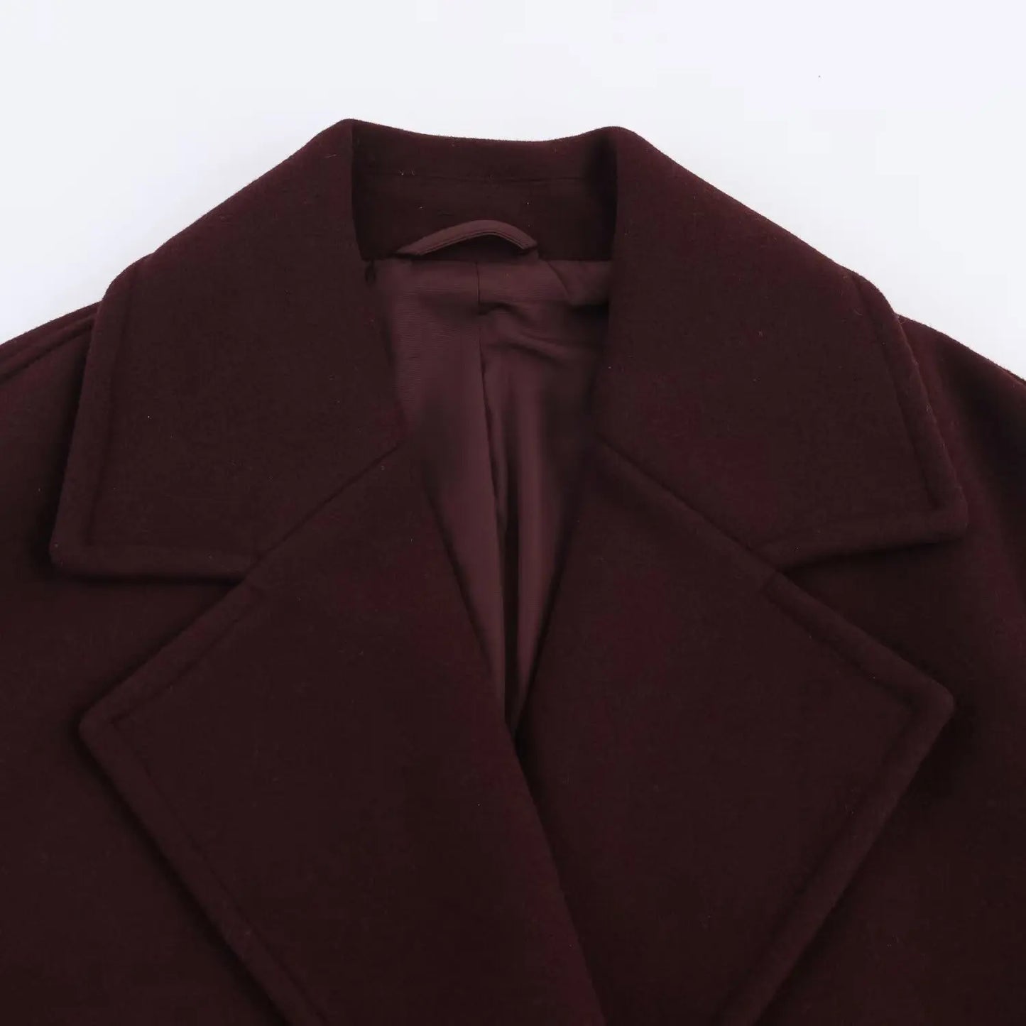 Classic Wool-Blend Overcoat – Elegant Long Coat for Women