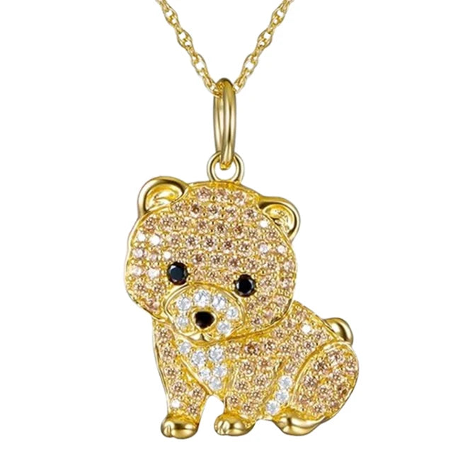 My Sweet Cat Dog Kitten Puppy Shaped Pendant Necklaces