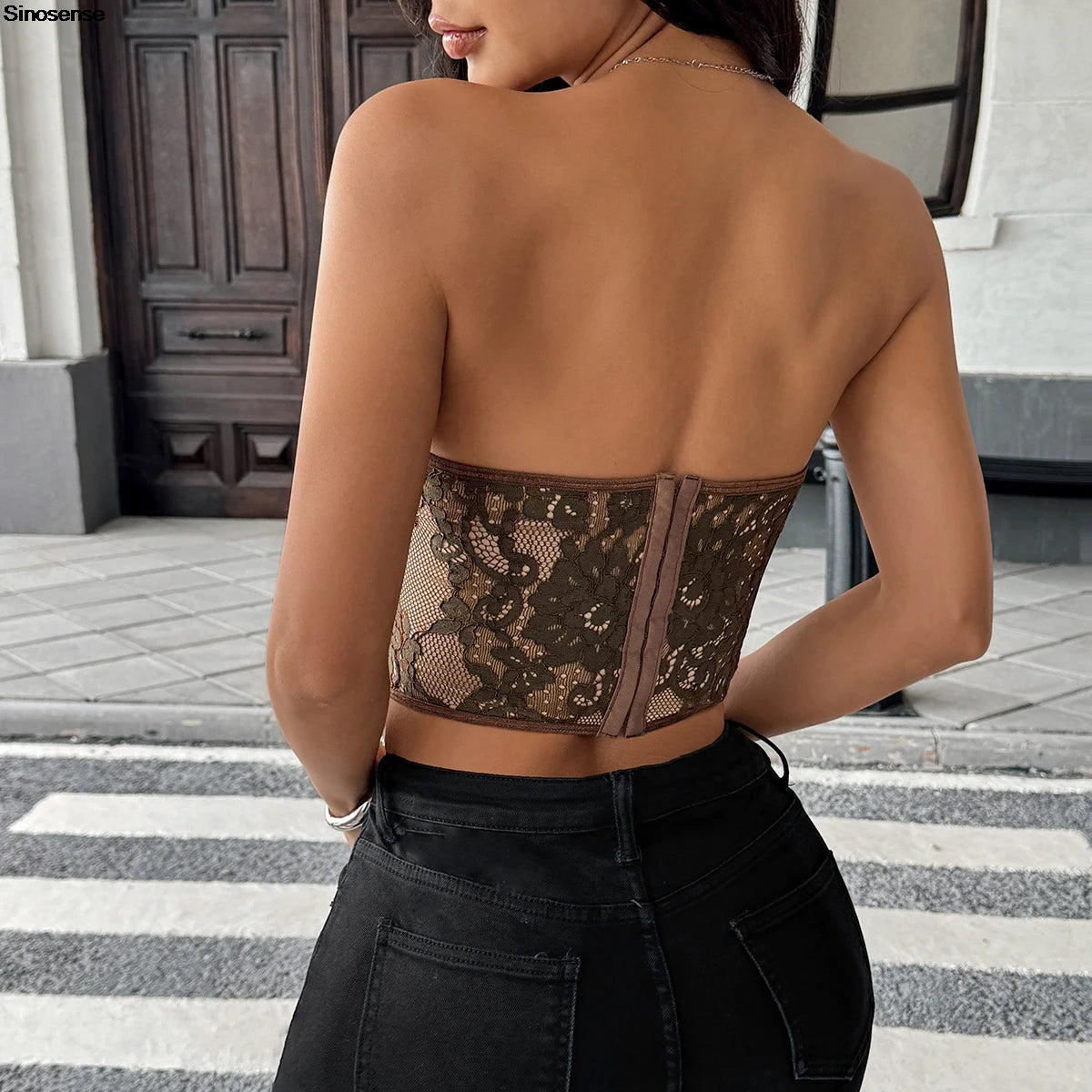 Tube Top For Women Off Shoulder Backless Sleeveless Corset Bustier Tank Top Sexy Summer White Black Tops