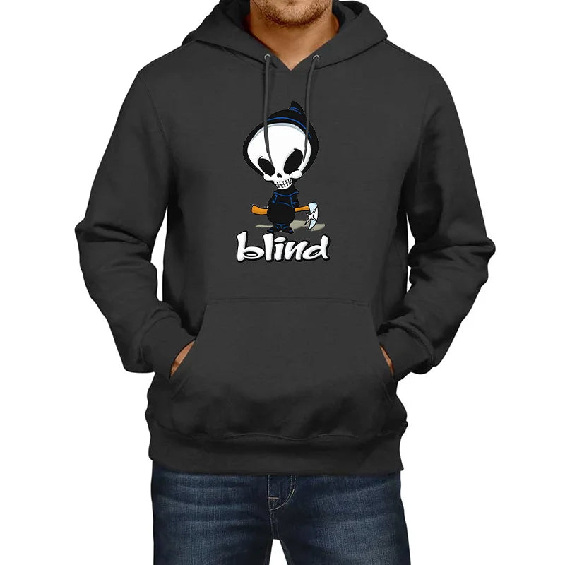 Plus Size Casual Skull Head Printed Crew Neck Sweatshirts