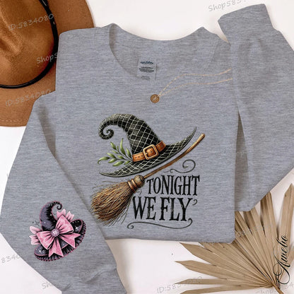 Womens Halloween Theme Skeleton Print Casual Sweatshirt