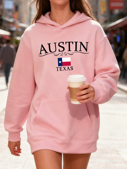 1845 Texas Austin Fleece Warm Hoodies
