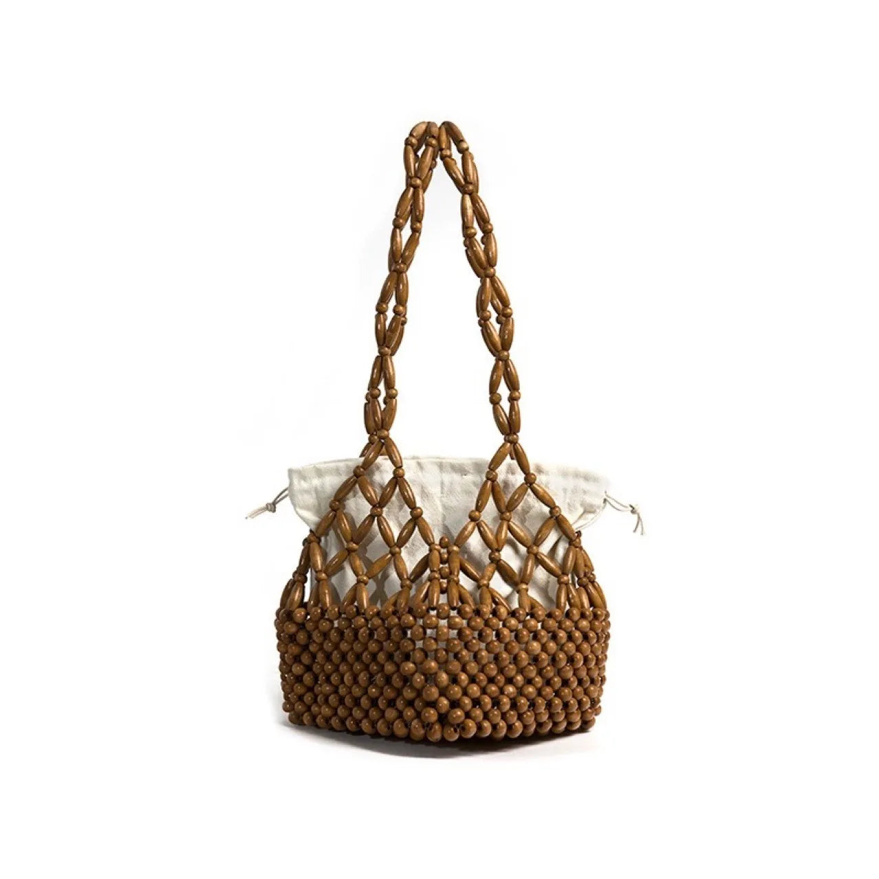 Coastal Vibes: Chic Handmade Wooden Beaded Bag