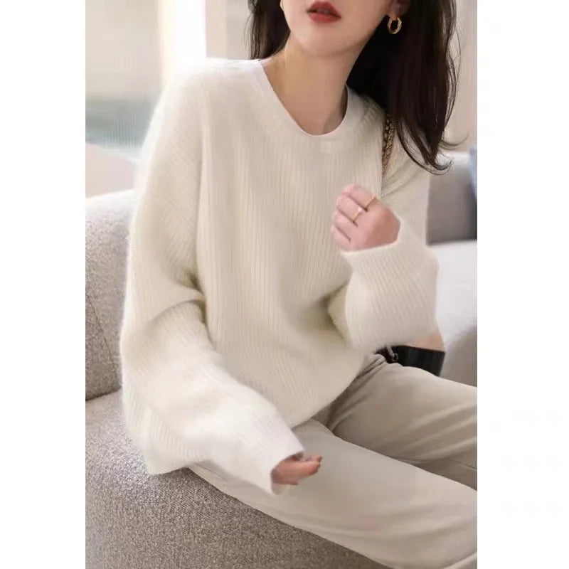 Womens V Neck Soft Cashmere Sweaters