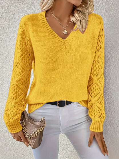 Gold Foil Metallic Sweater Luxury Knitted Long Sleeve Pullover For Women Autumn Fashion