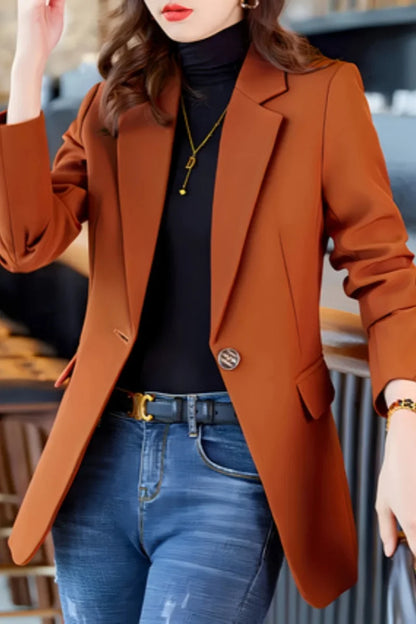 Casual Shiny Office Fashion Blazer Jackets