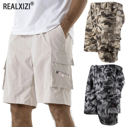 New Summer Fashion Men Casual Camouflage Military Plaid Beach Shorts