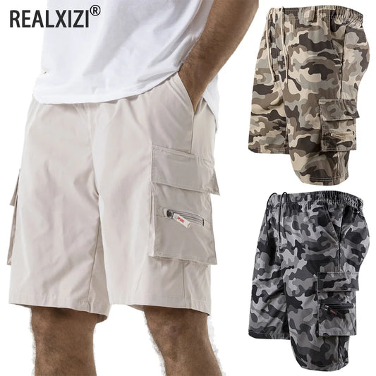 New Summer Fashion Men Casual Camouflage Military Plaid Beach Shorts
