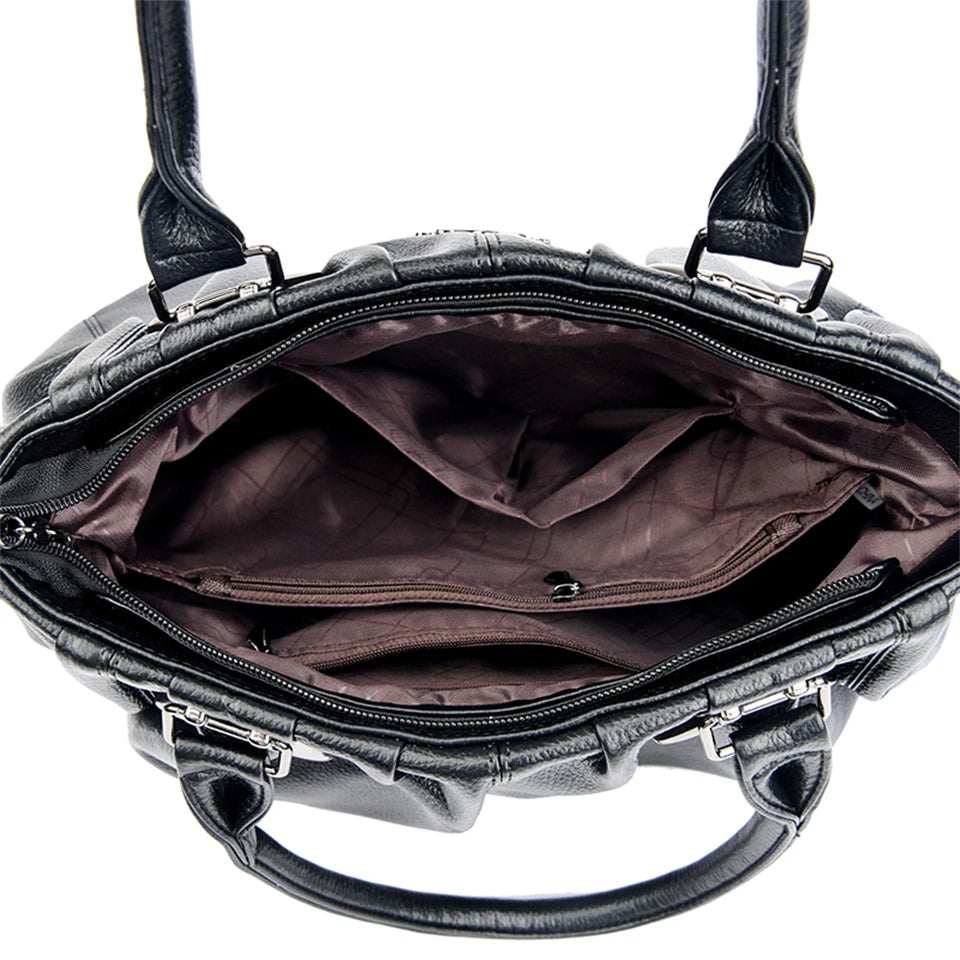 Designer Luxury Genuine Leather Soft Tote Bags For Women