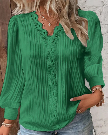 Elegant Lace Plus Size Summer Top Bloues For Women
