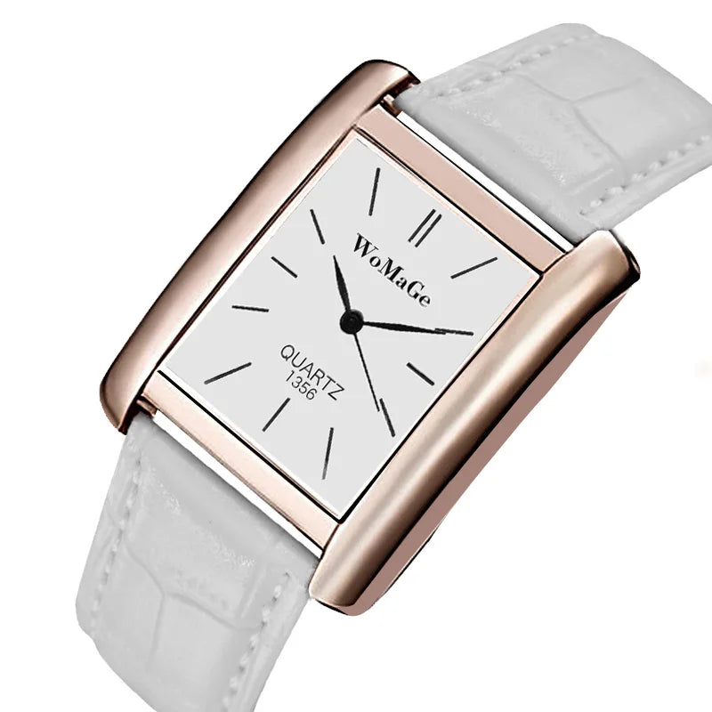 Classic Square Dial Ceramic Band Men Black Watches