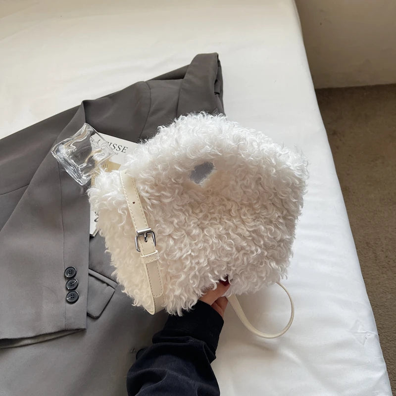 Furry Ball Mini Crossbody Bags