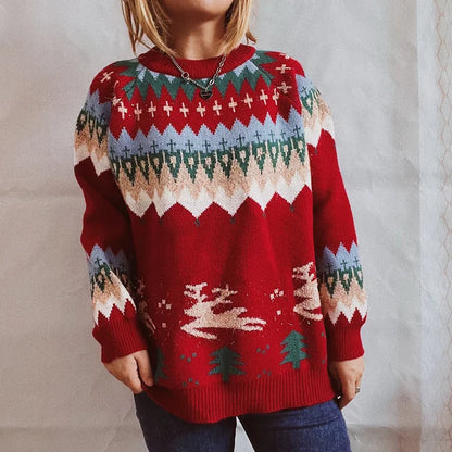 Christmas Themed Casual Sweater For Women